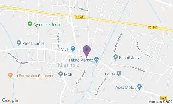 Localisation Banque Populaire Agence de Marnaz