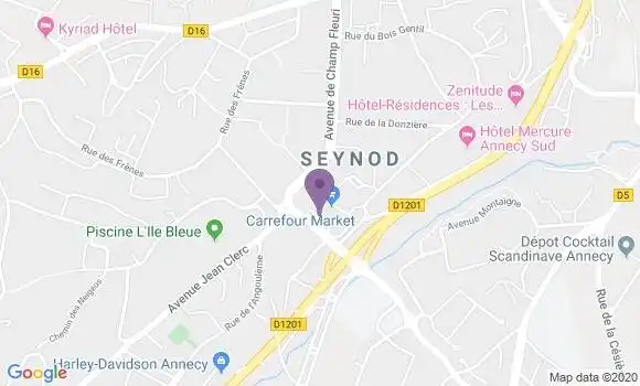 Localisation Banque Populaire Agence de Seynod