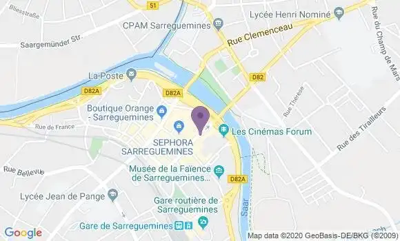 Localisation LCL Agence de Sarreguemines