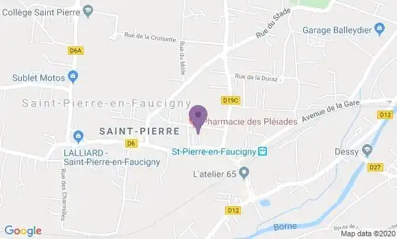 Localisation Banque Populaire Agence de Saint Pierre en Faucigny