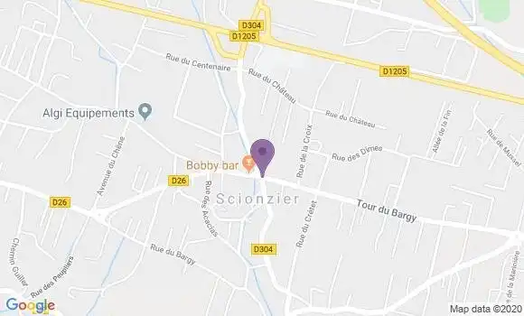 Localisation Banque Populaire Agence de Scionzier