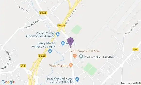 Localisation Banque Populaire Agence de Meythet