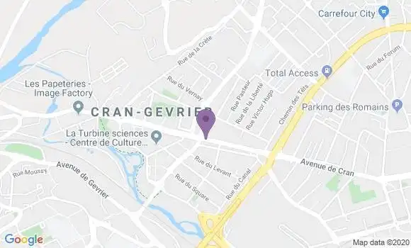 Localisation Banque Populaire Agence de Cran Gevrier