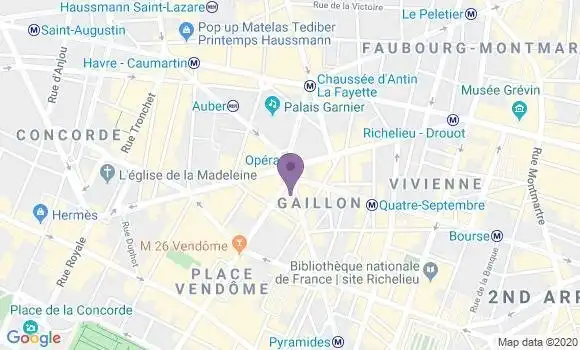 Localisation Banque Populaire Agence de Paris Opéra