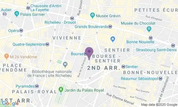 Localisation Banque Populaire Agence de Paris Bourse
