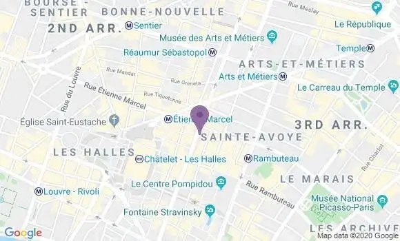 Localisation Banque Populaire Agence de Paris Sébastopol
