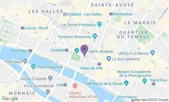 Localisation Banque Populaire Agence de Paris Hôtel de Ville