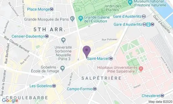 Localisation Banque Populaire Agence de Paris Saint Marcel
