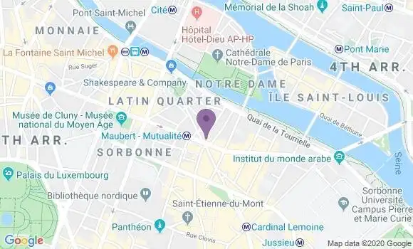 Localisation Banque Populaire Agence de Paris Notre Dame