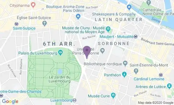 Localisation Banque Populaire Agence de Paris Sorbonne
