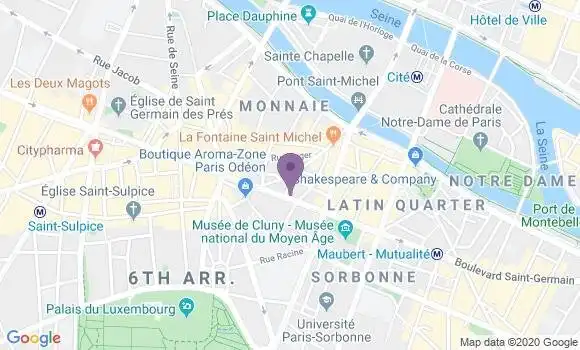 Localisation Banque Populaire Agence de Paris Odéon