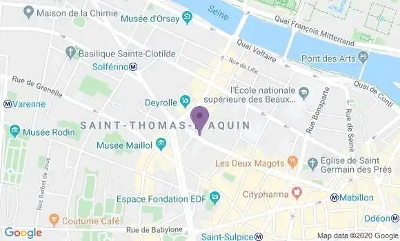 Localisation Banque Populaire Agence de Paris Saint Germain Bac