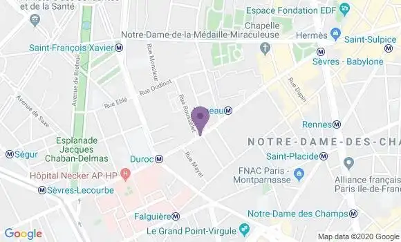 Localisation Banque Populaire Agence de Paris Sèvres Duroc