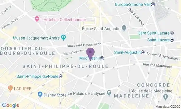 Localisation Banque Populaire Agence de Paris Saint Philippe du Roule
