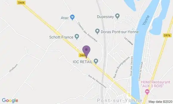 Localisation LCL Agence de Pont sur Yonne