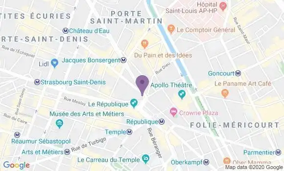 Localisation Banque Populaire Agence de Paris République