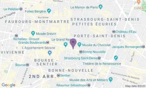 Localisation Banque Populaire Agence de Paris Grands Boulevards