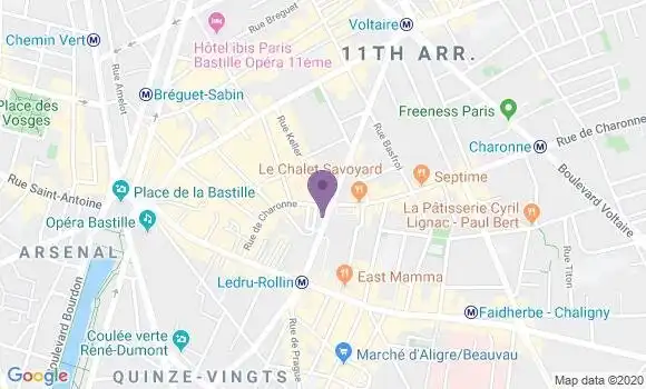 Localisation Banque Populaire Agence de Paris Ledru Rollin