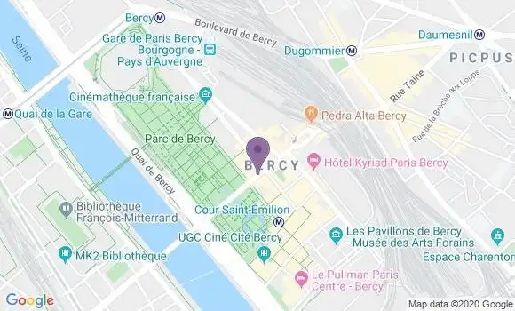 Localisation Banque Populaire Agence de Paris Bercy