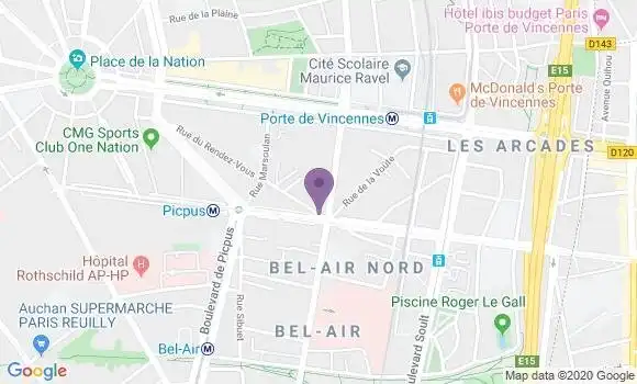 Localisation Banque Populaire Agence de Paris Bel Air