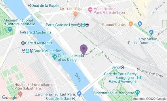 Localisation Banque Populaire Agence de Paris Quai de la Rapée