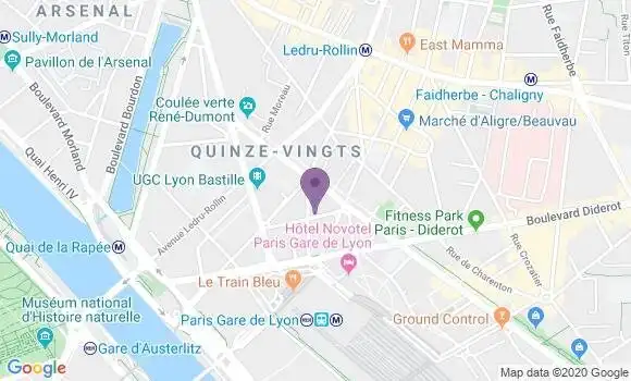 Localisation Banque Populaire Agence de Paris Gare de Lyon