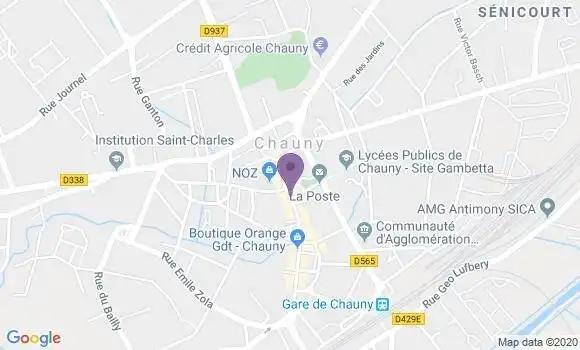 Localisation LCL Agence de Chauny