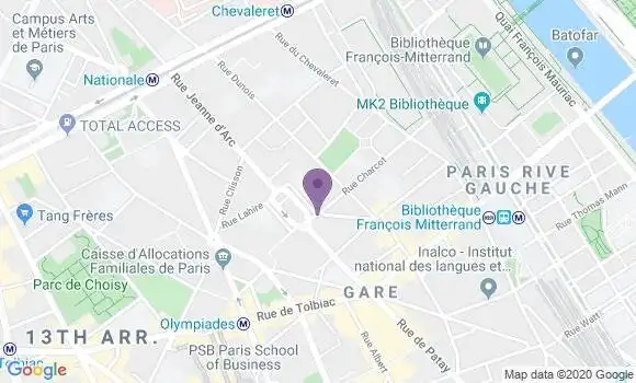 Localisation Banque Populaire Agence de Paris Jeanne d