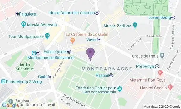 Localisation Banque Populaire Agence de Paris Montparnasse