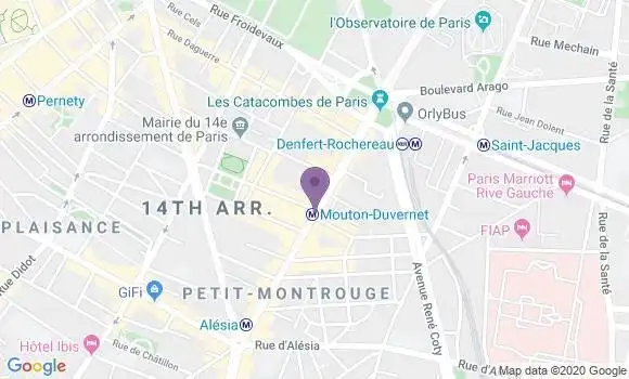 Localisation Banque Populaire Agence de Paris Général Leclerc