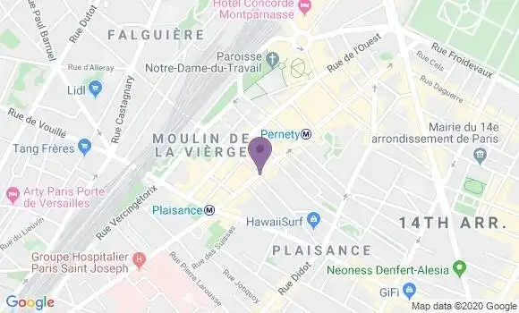 Localisation Banque Populaire Agence de Paris Plaisance