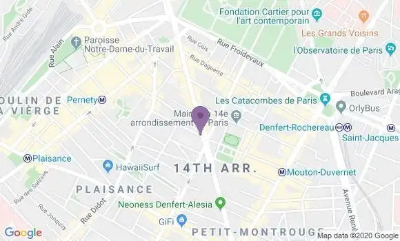 Localisation Banque Populaire Agence de Paris Maine