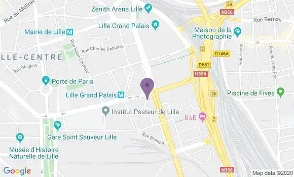 Localisation LCL Agence de Lille Hôtel de Région