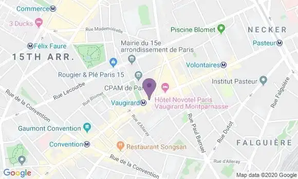 Localisation Banque Populaire Agence de Paris Vaugirard