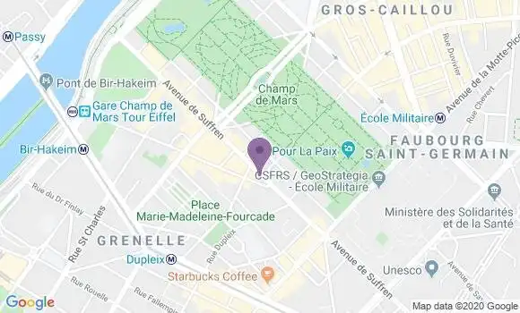 Localisation Banque Populaire Agence de Paris Suffren
