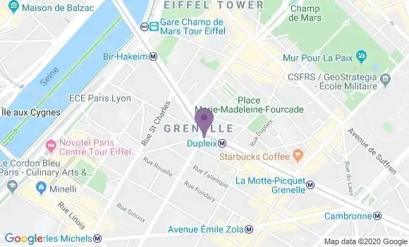 Localisation Banque Populaire Agence de Paris Grenelle