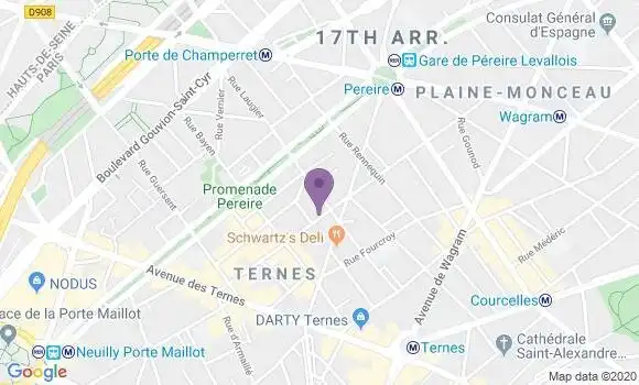 Localisation Banque Populaire Agence de Paris Niel