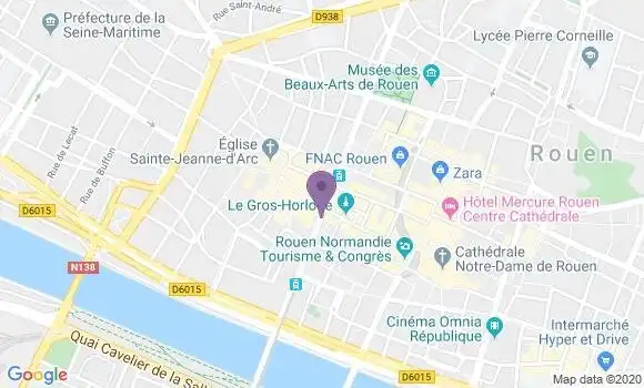 Localisation Banque Populaire Agence de Rouen Jeanne d