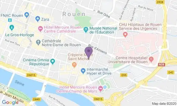 Localisation Banque Populaire Agence de Rouen Saint Marc