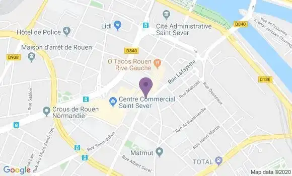 Localisation Banque Populaire Agence de Rouen Saint Sever