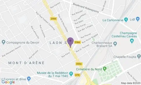 Localisation LCL Agence de Reims Saint Thomas