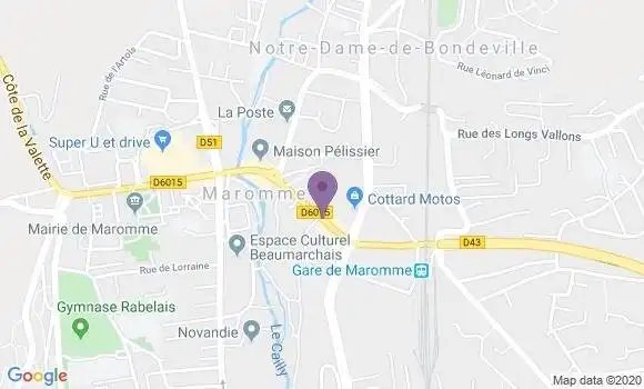 Localisation Banque Populaire Agence de Maromme