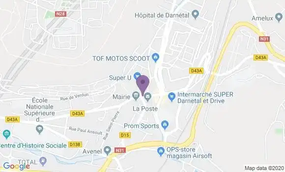 Localisation Banque Populaire Agence de Darnétal