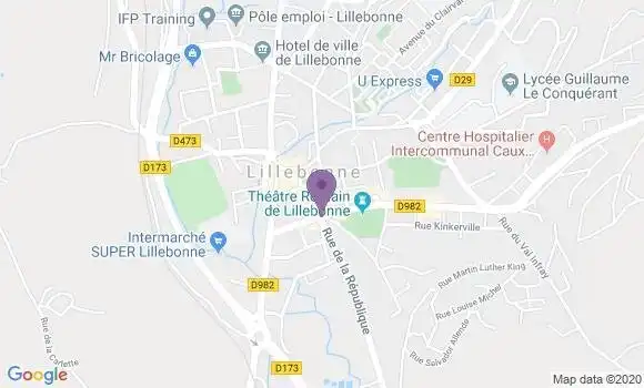 Localisation Banque Populaire Agence de Lillebonne
