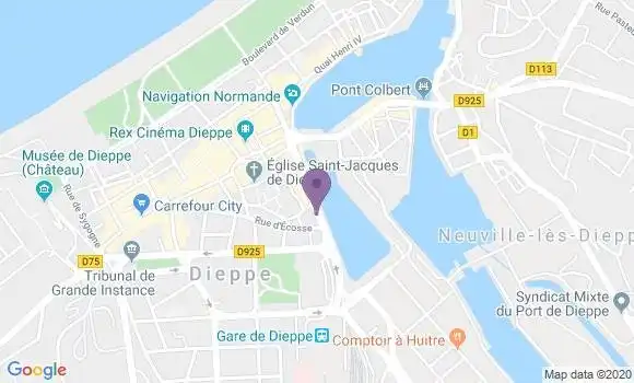 Localisation Banque Populaire Agence de Dieppe Credit Maritime