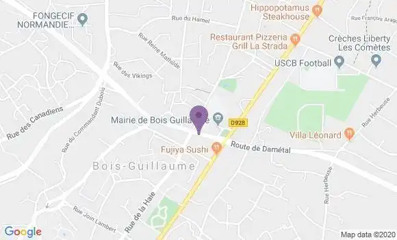 Localisation Banque Populaire Agence de Bois Guillaume