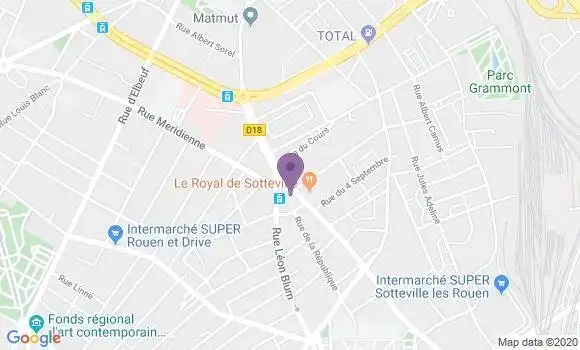 Localisation Banque Populaire Agence de Sotteville lès Rouen