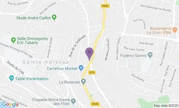 Localisation Banque Populaire Agence de Sainte Adresse