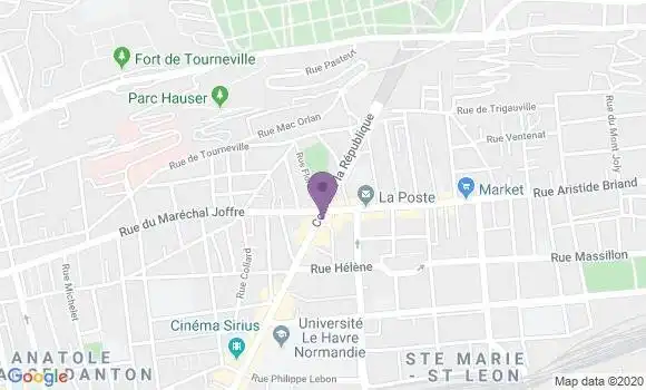 Localisation Banque Populaire Agence de Le Havre Rond Point