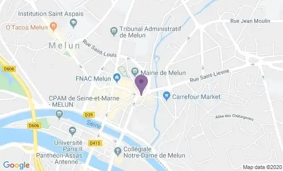 Localisation Banque Populaire Agence de Melun Saint Jean